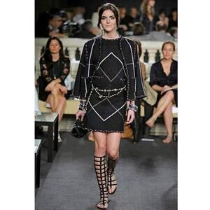 Chanel Cruise Collection 07 Tweed Jacket 42 EU 10 US Black Navy Pink White